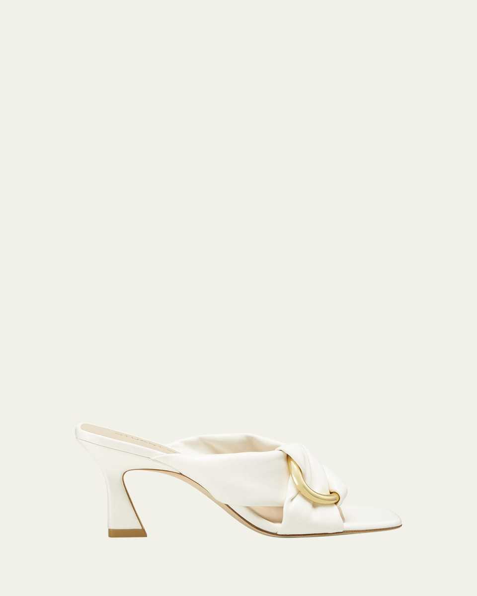 Cece Leather Twisted Ring Slide Sandals